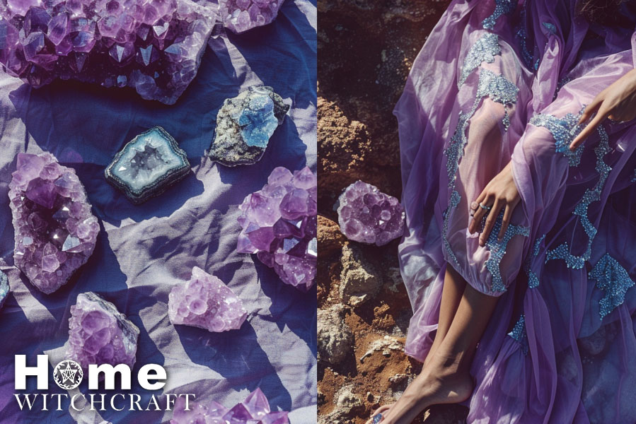 purple crystals abound